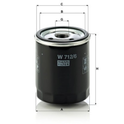 Alyvos filtras W7126