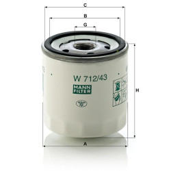 Alyvos filtras W71243