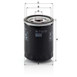 Alyvos filtras M&H W71319