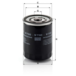 Alyvos filtras M&H W7182