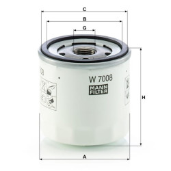 Alyvos filtras W7008