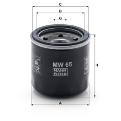 Alyvos filtras Mann & Hummel MW65