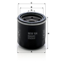 Alyvos filtras Mann & Hummel MW64