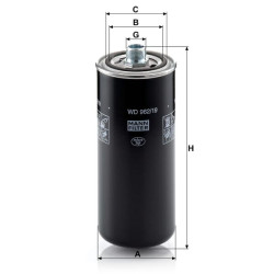 Hidraulinės alyvos keitimo filtras WD96219