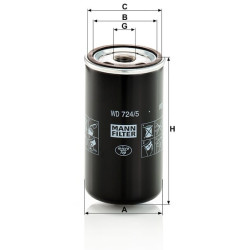 Hidraulinės alyvos keitimo filtras WD7245
