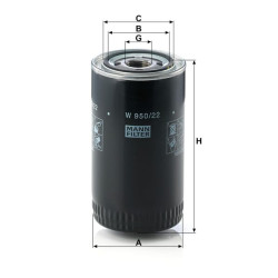 Alyvos filtras W95022