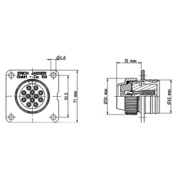 12P/24V lizdas su lizdo kontaktais (VG 96923 A-12S / MS75021-2) 151221JAE