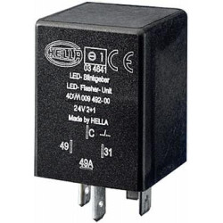 Posūkio signalo relė, 4 polių, 24V, LED, 4DM009492001
