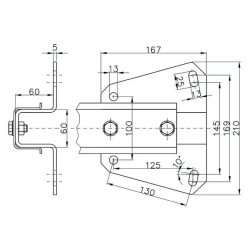 Rutulinė jungtis 1500 kg V ​​tipo 1733856
