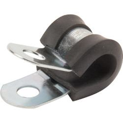 Vamzdžių spaustukas 8 mm, metalinis su guminiu įdėklu SMSL08