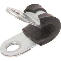 Vamzdžių spaustukas 6 mm, metalinis su guminiu įdėklu SMSL06