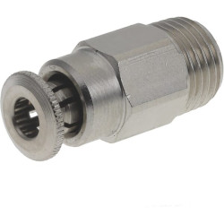 Įspaudžiama jungtis, 4 mm skersmens tiesi, išorinis sriegis M10x1 Kramp CLSG4MK101