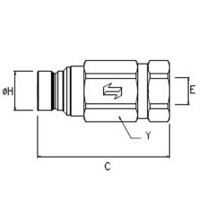Greito atjungimo movos galvutė 1/2" BSP 3FFH0812GASM