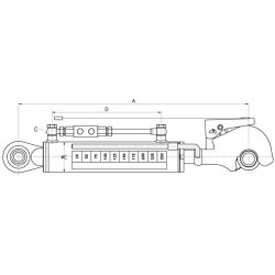 Hidraulinė viršutinė traukė TCVHN, 620 mm, 2 kat. TCVHN356330022