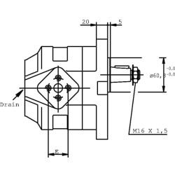 Variklis KM 30.73 RO-84E4-LED/EF KM3073R84E4