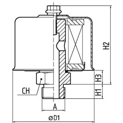 Ventiliacijos filtras 3/4" 10 µm SA075G2L10A