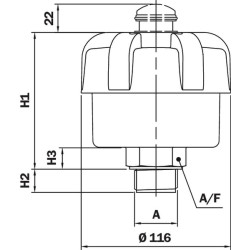 Oro alsuoklio filtras SAP 054 SAP054G2L03A