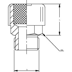 Alsuoklio kamštis 1/4" BSP OF04