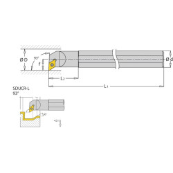Sukamasis laikiklis, dešinysis 93° S-SDUCR S16MSDUCR11