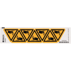 Lipdukas įspėjamasis ženklas AAP pirštinės 50x50mm Brady WB250307
