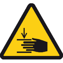 Lipdukas įspėjamasis ženklas AAP pirštinės 100x100mm Brady WB250308