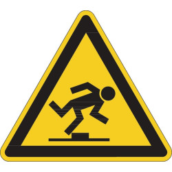 Lipdukas įspėjamasis ženklas apie pavojų užkliūti, trikampis, 100x100 mm, Brady WB250276