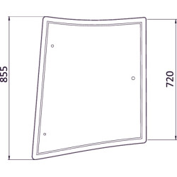 Massey Ferguson 5712S Dyna 6 Sn.GB084022 - 999999 3902131M1N Galinis šoninis langas RH