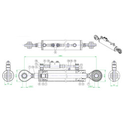 Massey Ferguson 3425F TEVNNE357025022 hydr toplink cat 2/2 su prailgintu vožtuvu