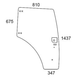 Case - IH Luxxum 110 Tier 4B MY18 84224131N Durų stiklas