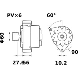 Massey Ferguson 5713M (L5219014-) MG1039 kintamosios srovės generatorius 14V 120A