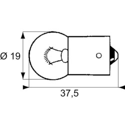 Massey Ferguson 5713M (L5219014-) GL12814 lemputė Įprastas vamzdis R10W 12V 10W BA15s baltas Philips