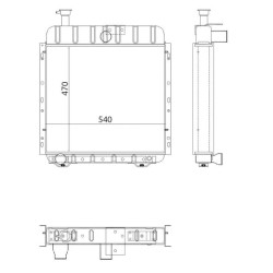 Massey Ferguson 3065 3382797M91N radiatorius