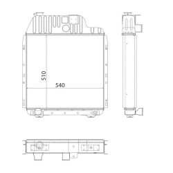 Massey Ferguson 3070 3382795M93N radiatorius