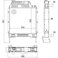 Massey Ferguson 3095 3618628M92N radiatorius
