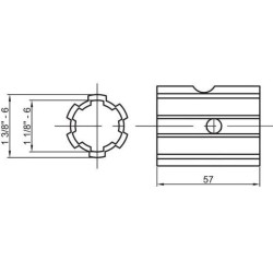 Massey Ferguson TEF20 6740000KR Didėjanti įvorė 11/8-6 - 13/8-