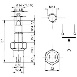 Massey Ferguson 387 17125000 Stabdžių žibintų jungiklis