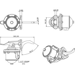 Massey Ferguson 1100 2641A064KR Kuro siurblys Perkins