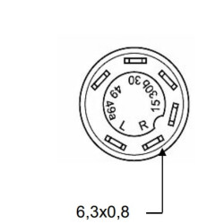 Massey Ferguson 3330 11175080PN Stūmimo jungiklis, 4WD, apvalus, geltonas