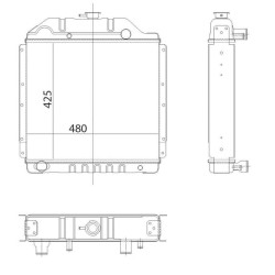 Massey Ferguson 3615 VA205546N radiatorius