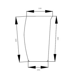 Massey Ferguson 3635 3582162M2 Apatinis priekinis stiklas