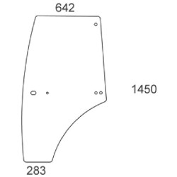 Massey Ferguson 3640 VA431589N Durų stiklas kairysis