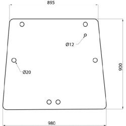 Massey Ferguson 3645 D6918A galinio lango viršutinė dalis