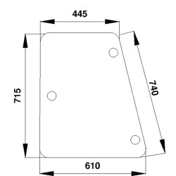 Case - IH 4210 D7093 Šoninis langas