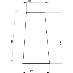 Case - IH 4210 D7092 Apatinis priekinis stiklas