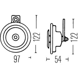 Massey Ferguson 4335 3AL002952811 Horn 12V