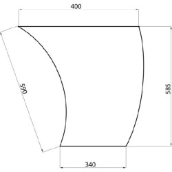 Massey Ferguson 4345 D6936 Priekinio stiklo apatinis kairysis aukštas
