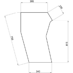 Massey Ferguson 4345 D6939 Apatinis priekinis stiklas