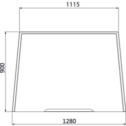 Massey Ferguson 5335 3902148M1N Viršutinis priekinis stiklas