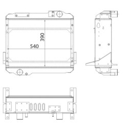 Massey Ferguson 5445 3786444M1N radiatorius