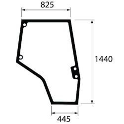Massey Ferguson 5475 4272771M1N Durų stiklas dešinėje